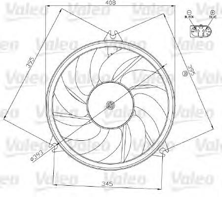 696070 VALEO ventilador (rodete +motor refrigeración del motor con electromotor completo)