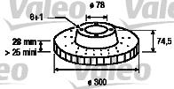 187154 VALEO freno de disco delantero