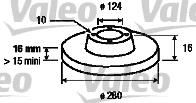 187152 VALEO disco de freno trasero