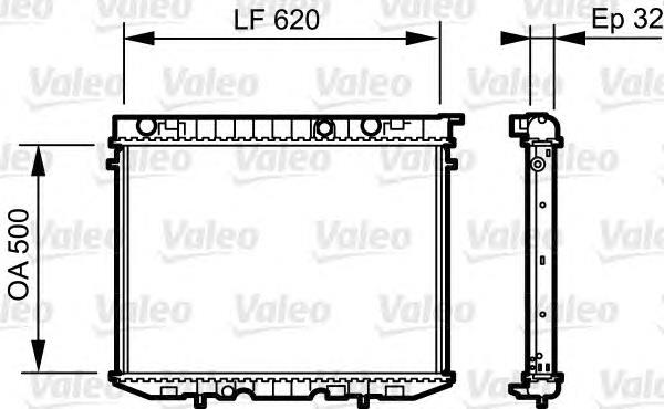 735229 VALEO radiador refrigeración del motor