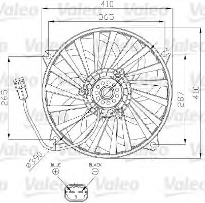 696139 VALEO ventilador (rodete +motor refrigeración del motor con electromotor, izquierdo)