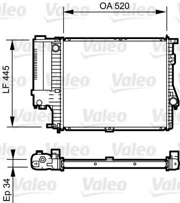 731725 VALEO radiador refrigeración del motor