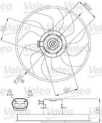 696288 VALEO ventilador (rodete +motor refrigeración del motor con electromotor completo)