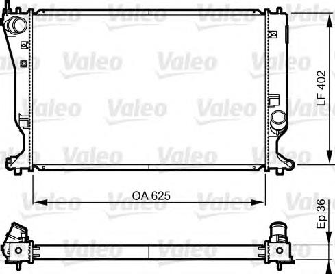 735572 VALEO radiador refrigeración del motor