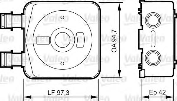 818889 VALEO radiador enfriador de la transmision/caja de cambios