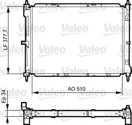 734437 VALEO radiador refrigeración del motor