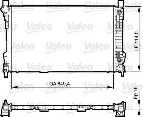 A2035004503 Mercedes radiador refrigeración del motor