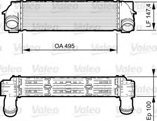 818253 VALEO radiador de aire de admisión