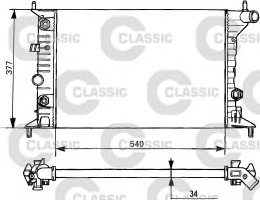 231393 VALEO radiador refrigeración del motor