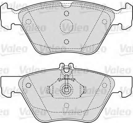 598636 VALEO pastillas de freno delanteras