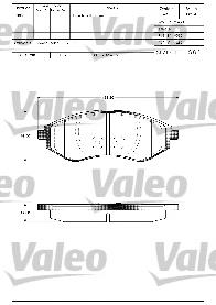 601305 VALEO pastillas de freno delanteras