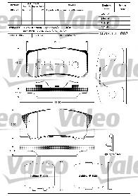 598521 VALEO pastillas de freno delanteras