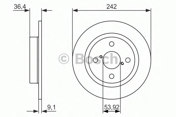 Disco de freno trasero 0986479879 Bosch