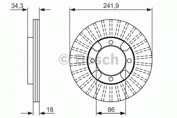 0986479847 Bosch freno de disco delantero