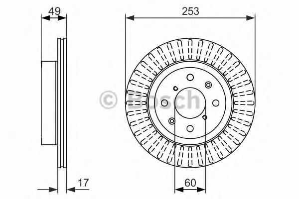 0 986 479 790 Bosch freno de disco delantero