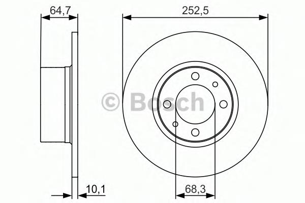 0986479988 Bosch freno de disco delantero