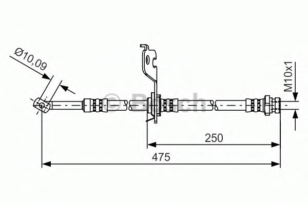 1987481392 Bosch tubo flexible de frenos trasero izquierdo