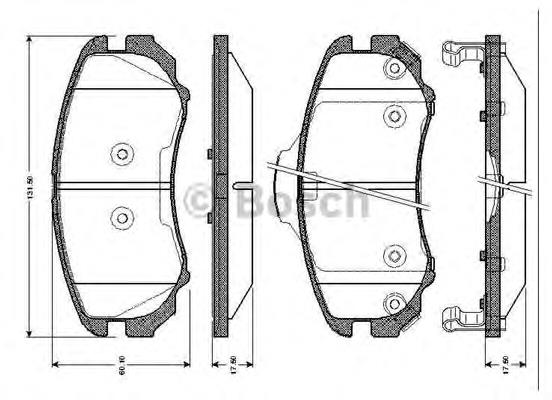 Pastillas de freno delanteras 581013KA01 Hyundai/Kia