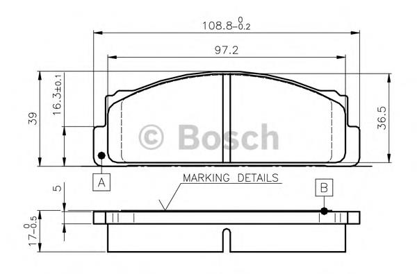 0986TB2002 Bosch pastillas de freno delanteras