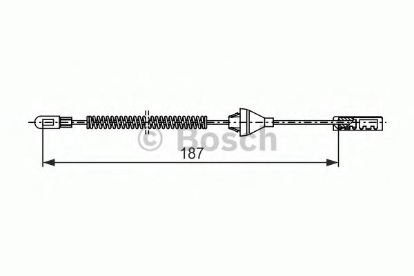 93189991 Opel cable de freno de mano trasero derecho/izquierdo