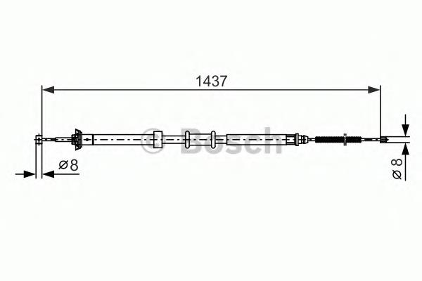  Cable de freno de mano trasero derecho para Fiat Panda 312, 519