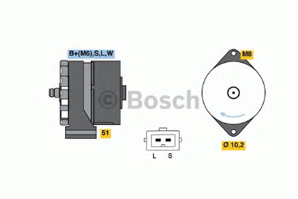 Alternador 0120484049 Bosch