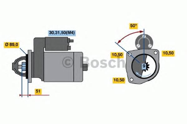 0001368061 Bosch motor de arranque