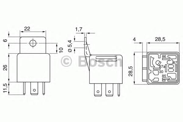 0332209135 Bosch relé eléctrico multifuncional