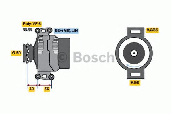 Alternador 0124625033 Bosch