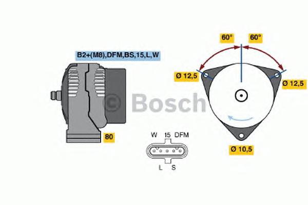 0124655042 Bosch alternador