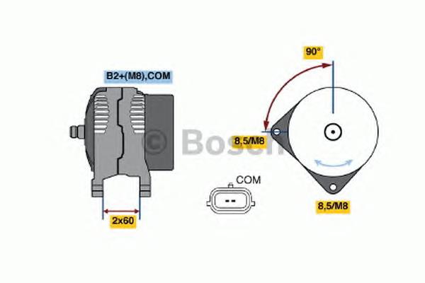 0124525108 Bosch alternador