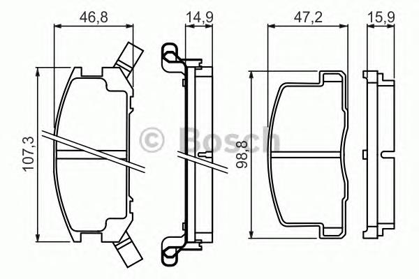 0 986 494 412 Bosch pastillas de freno traseras