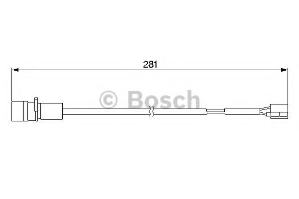 1987474924 Bosch contacto de aviso, desgaste de los frenos, trasero