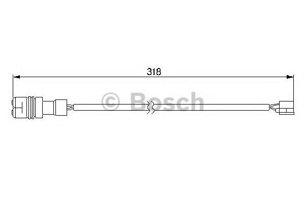 1987474988 Bosch contacto de aviso, desgaste de los frenos, trasero