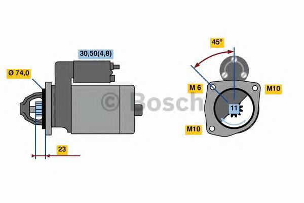 Motor de arranque 0001148015 Bosch