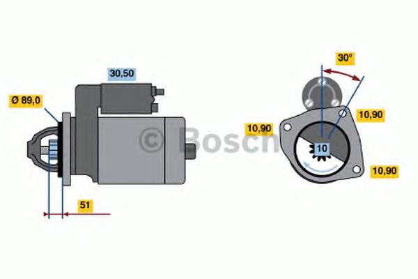 0001230018 Bosch motor de arranque