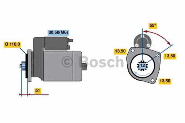 0001241014 Bosch motor de arranque