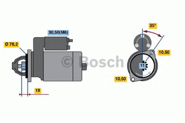 0001107107 Bosch motor de arranque