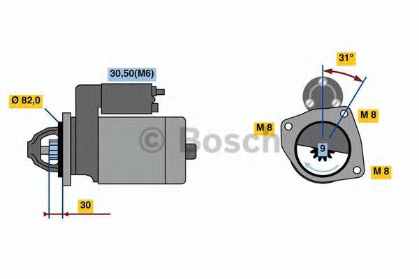 0001109371 Bosch motor de arranque