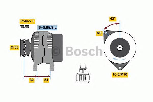 Alternador 0986081050 Bosch