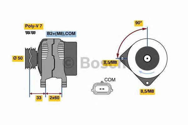 0986081100 Bosch alternador