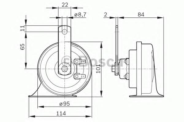 0 986 AH0 507 Bosch bocina