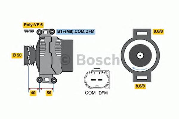 0 986 047 490 Bosch alternador