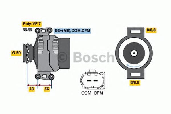 Alternador 0986047710 Bosch