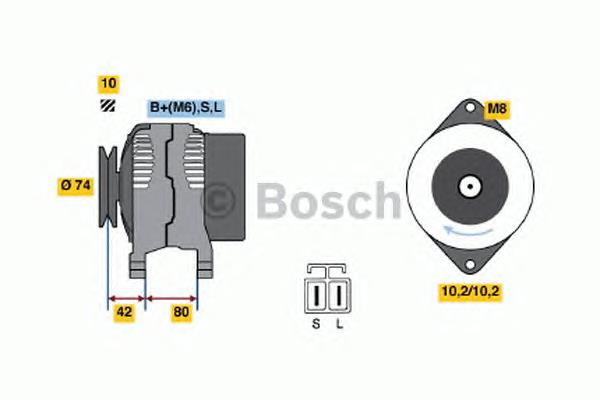 Alternador 0986046371 Bosch