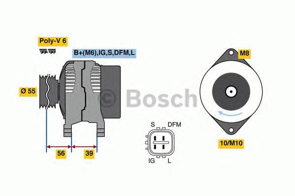 0986080450 Bosch alternador