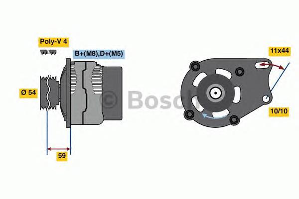 0 986 080 490 Bosch alternador