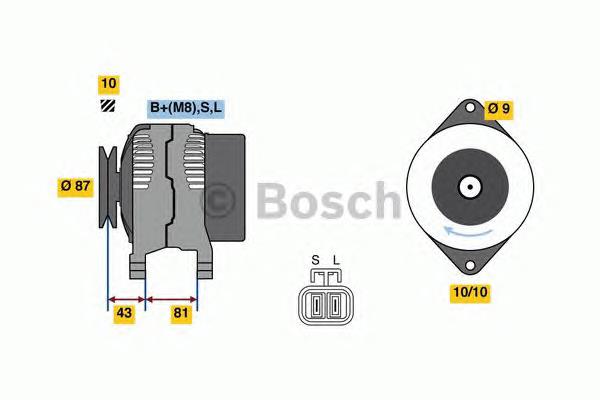 0 986 080 430 Bosch alternador