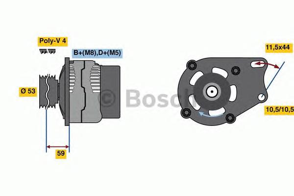 0986080540 Bosch alternador