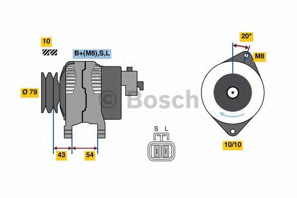 Alternador 0986080840 Bosch